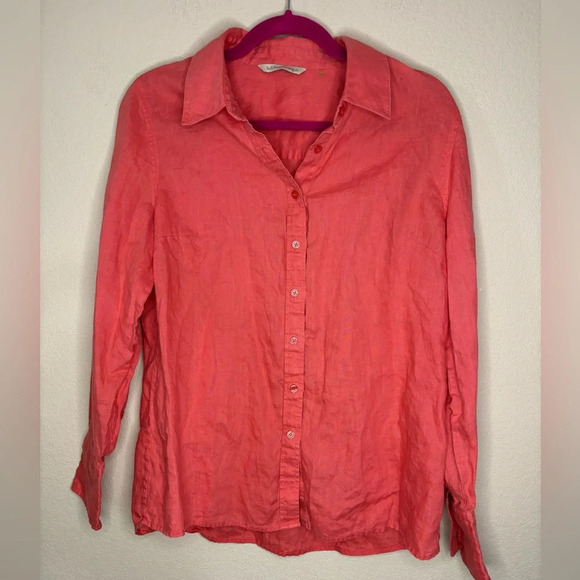 Soft Surroundings 100% Linen Button Down - Picture 2 of 9